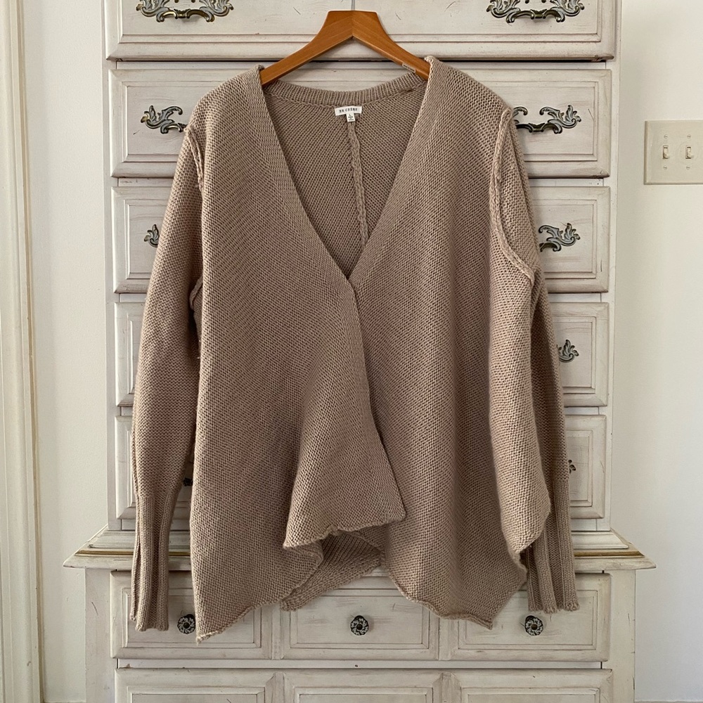 Vici Beige Wool Cardigan